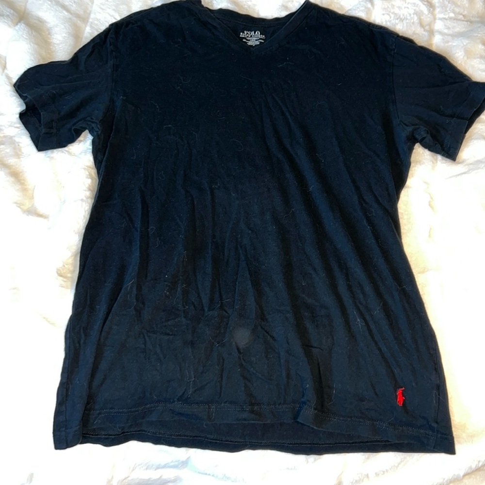 Black polo shirt